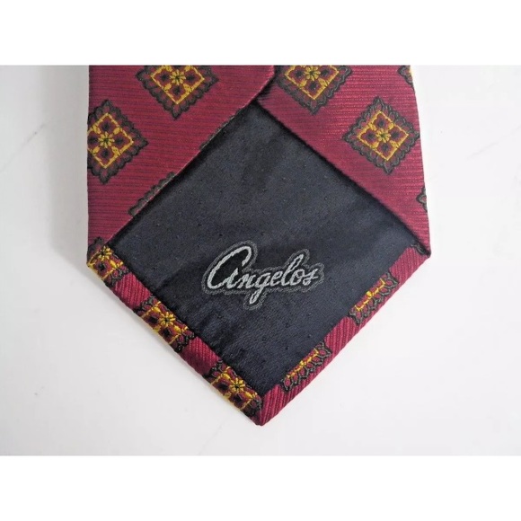 Angelos Men’s Luxury Silk Necktie Made in Italy - Picture 5 of 8